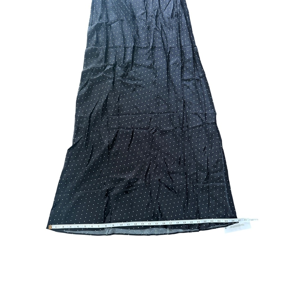 Rumored Daytona Maxi Dress Black White Polka Dot Tie Front Size L NWT - Picture 5 of 7
